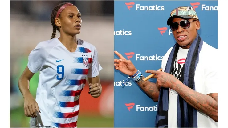 Trinity Rodman y su padre, Dennis