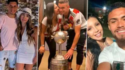Las parejas de Paulo Díaz, Borré y Enzo Pérez felicitaron a River por su entrega