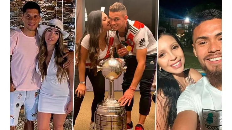 Las parejas de Paulo Díaz, Borré y Enzo Pérez felicitaron a River por su entrega