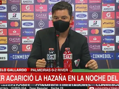 Gallardo y su breve conferencia de prensa: "Vengo a reconocer a mi equipo"