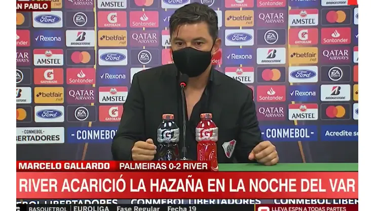 Gallardo y su breve conferencia de prensa: "Vengo a reconocer a mi equipo"