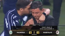 Apenas terminó el partido, el DT de Palmeiras lo abrazó a Gallardo
