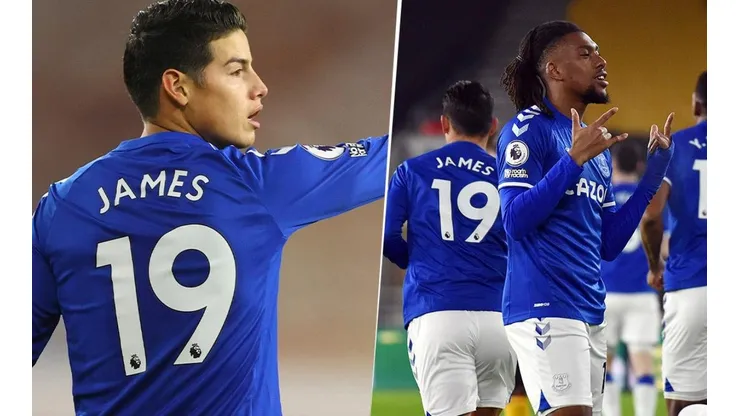 James Rodríguez tomó las riendas del Everton e Iwobi marcó para el Everton ante Wolverhampton.