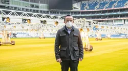 El presidente de la Liga MX, Mikel Arreola, elogió al Estadio BBVA en su visita.