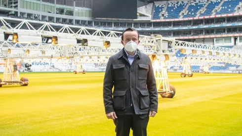 El presidente de la Liga MX, Mikel Arreola, elogió al Estadio BBVA en su visita.