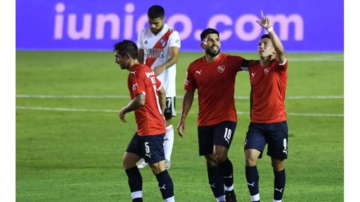 El festejo de los jugadores de Independiente.