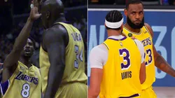 Kobe Bryant, Shaquille Oneal, Anthony Davis y LeBron James