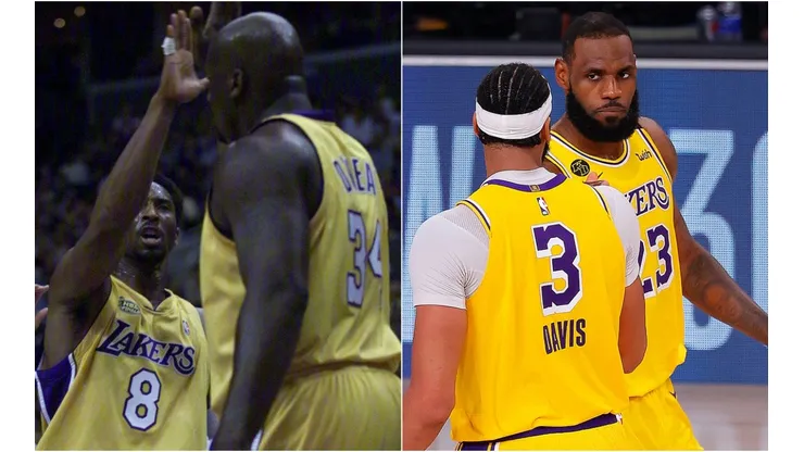 Kobe Bryant, Shaquille Oneal, Anthony Davis y LeBron James