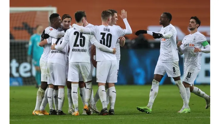 El festejo de los jugadores de Borussia Mönchengladbach.