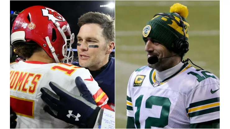 Patrick Mahomes, Tom Brady y Aaron Rodgers