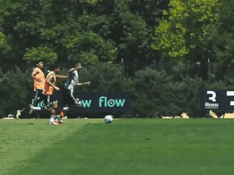 Video: el golazo de Suárez en la práctica de River que puso locos a los hinchas