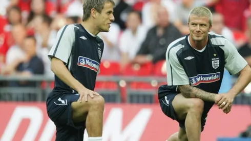 Phil Neville y David Beckham