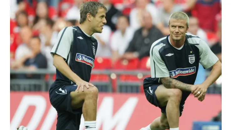 Phil Neville y David Beckham