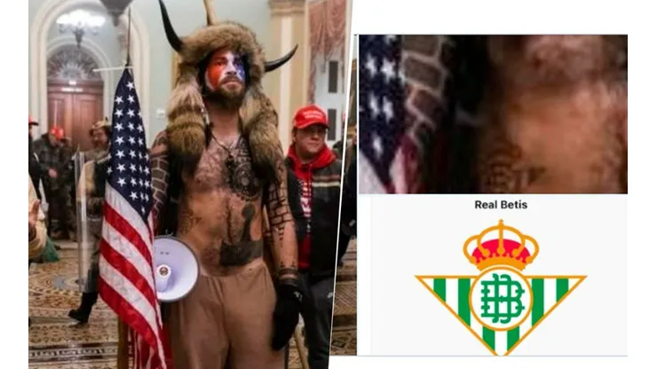 Explotó Twitter: el líder del asalto al Capitolio "tiene" un tatuaje del Betis