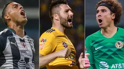 Rogelio Funes Mori, André-Pierre Gignac y Guillermo Ochoa