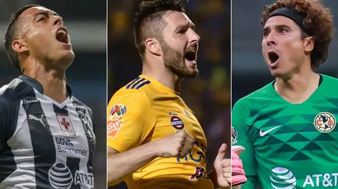 Rogelio Funes Mori, André-Pierre Gignac y Guillermo Ochoa