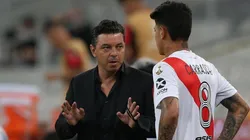 Buena onda entre Gallardo y Carrascal en el entrenamiento de este jueves