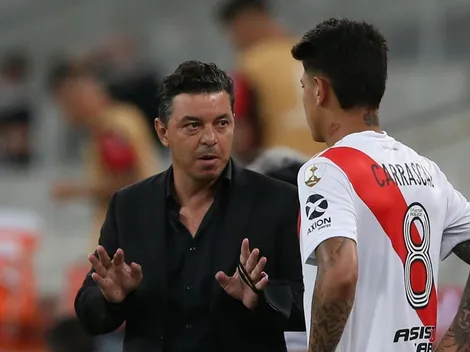 Buena onda entre Gallardo y Carrascal en el entrenamiento de este jueves