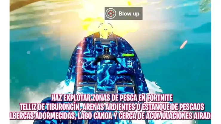 Desafíos Semanales: Cómo hacer explotar zonas de pesca en Fortnite