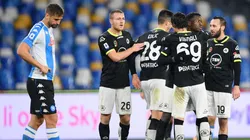 Muy mal partido del Napoli frente al Spezia.