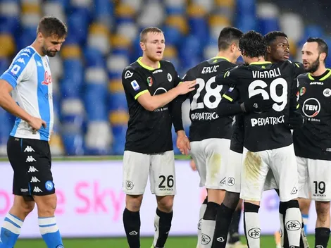 Spezia venció al Napoli del Chucky Lozano