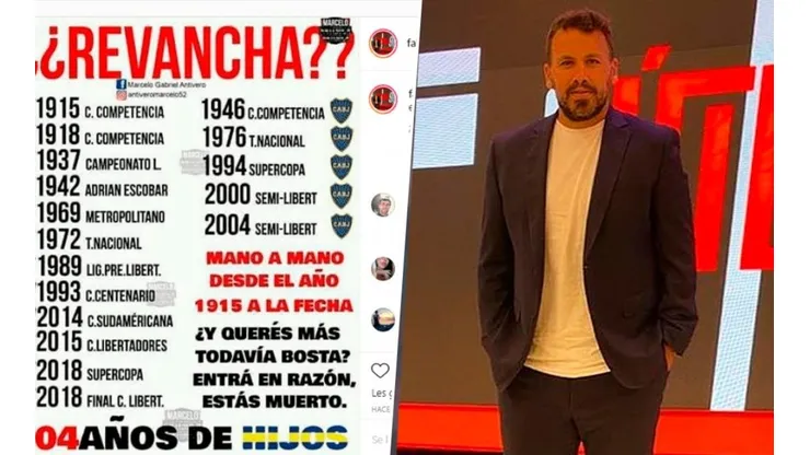Los posteos picantes contra Boca que Fabbiani publicó y después borró