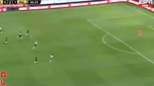 Foto del gol de Palmeiras ante River.