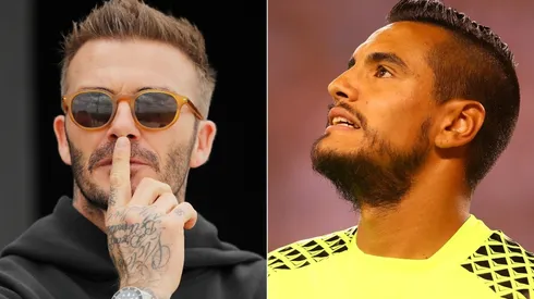 David Beckham y Sergio Romero