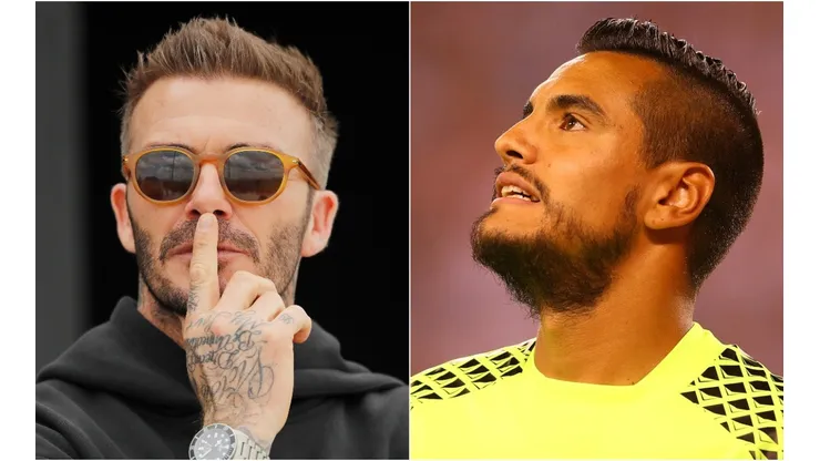 David Beckham y Sergio Romero