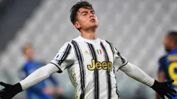 Paulo Dybala festejando su primer gol del 2021.
