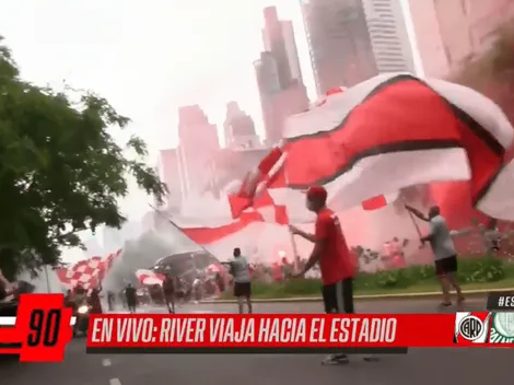 Video: fiesta impactante de los hinchas de River cuando salió el micro rumbo a la cancha