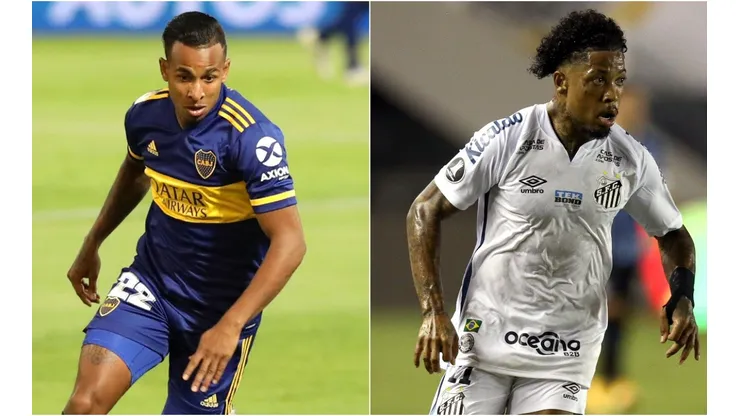 Boca Juniors vs. Santos juegan por las semifinales de la Copa Libertadores este miércoles (Getty Images)