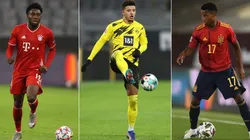 Davies, Sancho y Fati son tres de los mejores promesas actuales del fútbol mundial.
