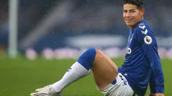 James Rodríguez, en su última fase de recuperación con el Everton.