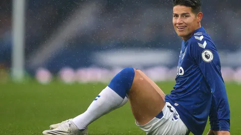 James Rodríguez, en su última fase de recuperación con el Everton.