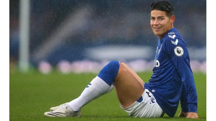James Rodríguez, en su última fase de recuperación con el Everton.