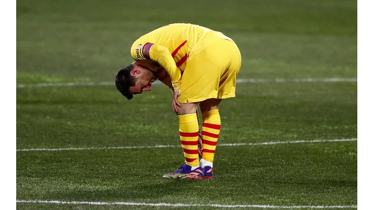 Lionel Messi en su primer partido del 2021.
