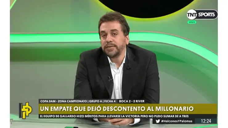 Para Distasio, Gallardo fue responsable del empate de River contra Boca: "Se equivocó"