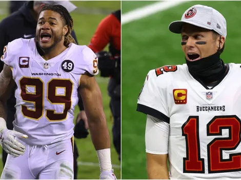 ¡Retaron a Tom Brady! Chase Young mandó desafiante mensaje al quarterback para los playoffs