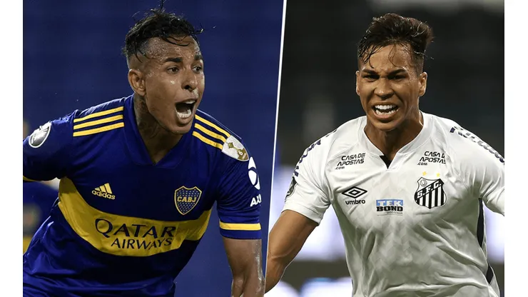Boca vs. Santos por la Copa Libertadores.
