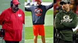 Andy Reid, Kevin Stefanski y Matt LaFleur