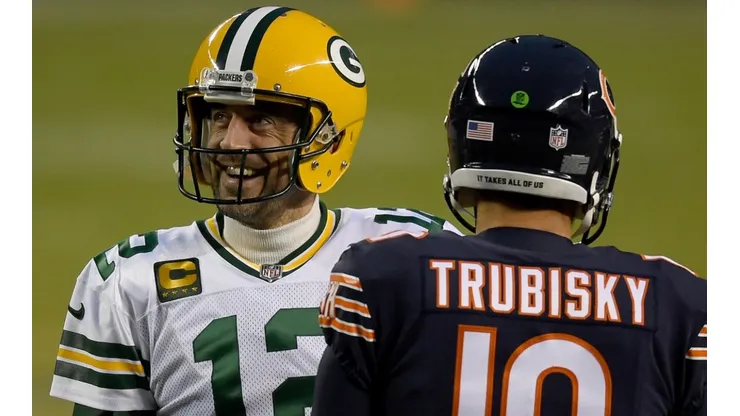 Aaron Rodgers y Mitchell Trubisky