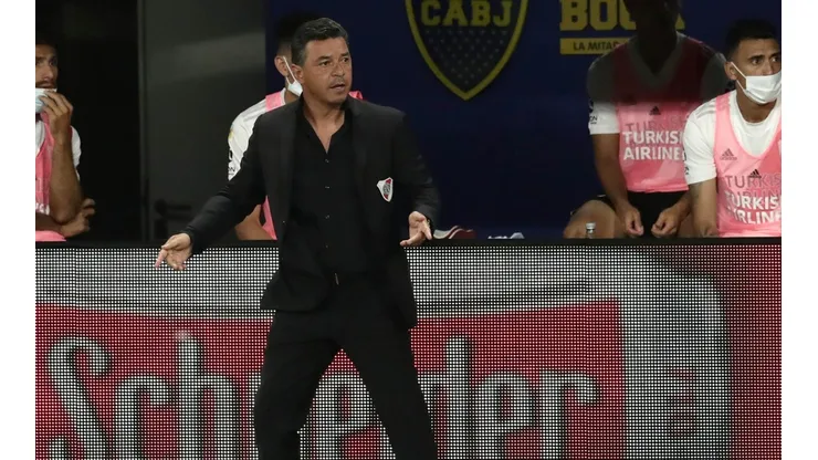 Marcelo Gallardo en el encuentro ante Boca.