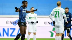 El festejo de Duván Zapata tras conseguir su primer gol en el comienzo del año 2021.