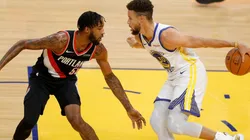 Golden State Warriors vs. Portland Trail Blazers juegan por la NBA este domingo. (Getty Images)