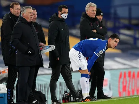 ¿Ancelotti cometió un error al apurar el regreso de James Rodríguez con Everton?