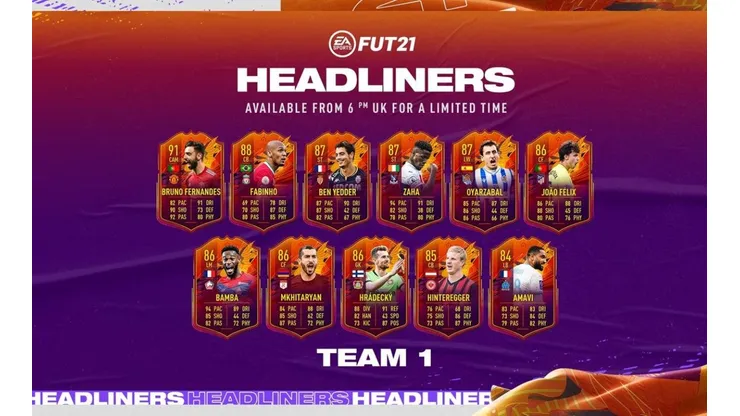 ¡Llegaron los Headliners! Estas son las nuevas cartas de evento del FIFA 21