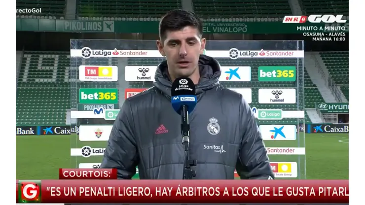 El 2020 no para de sorprendernos: Courtois se quejó del árbitro