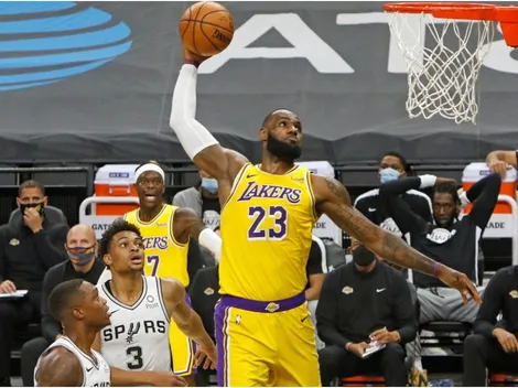 LeBron volvió a hacer historia y los Lakers vencieron a los Spurs