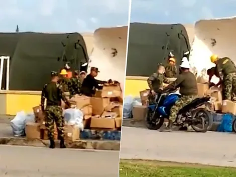 Video: pillan a militares robando ayudas para Providencia
